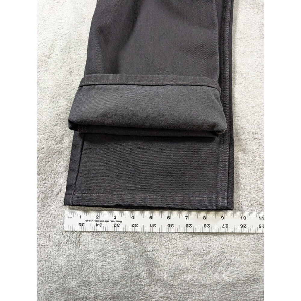 Levis 505 Black Jeans Mens 42x30 Straight Leg Dad Jean Workwear Casual - Picture 13 of 13